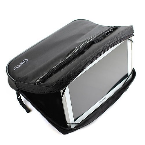 ciwala 平板電腦專用保護套+支撐架/拖架/支架/後枕式車架+電腦包-黑色