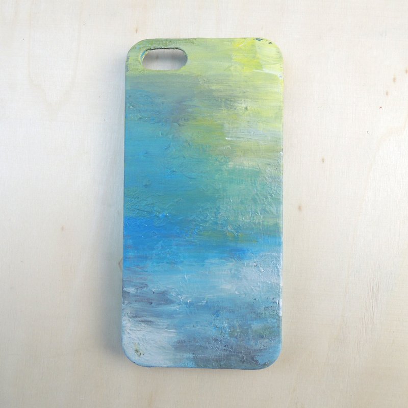 [Painted shell phone smartphone case: Hainan sky Hainan Island Sky: hand-painted Hand-painted] - เคส/ซองมือถือ - พลาสติก สีเขียว