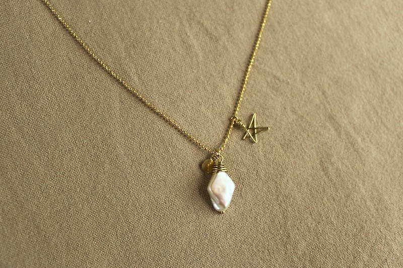 Ohappy Elegant Series | Aurora Pearl Gold Yellow Gold Necklace - Necklaces - Other Metals Gold