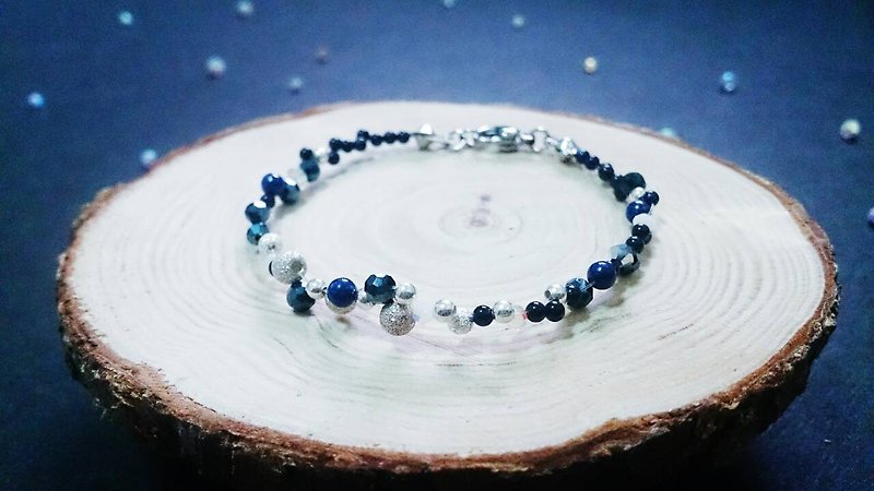 / About sold / #Unique Astronomy Series - Galaxy Silver star small natural stone bracelet - Bracelets - Other Materials 