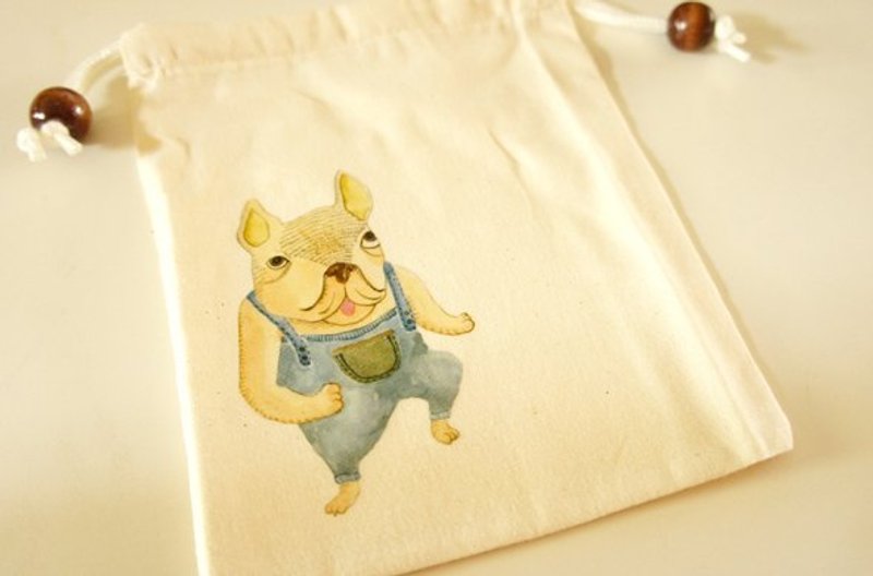 [Ball] Act sewing by hand sewing cotton pouch dog - อื่นๆ - วัสดุอื่นๆ สีกากี