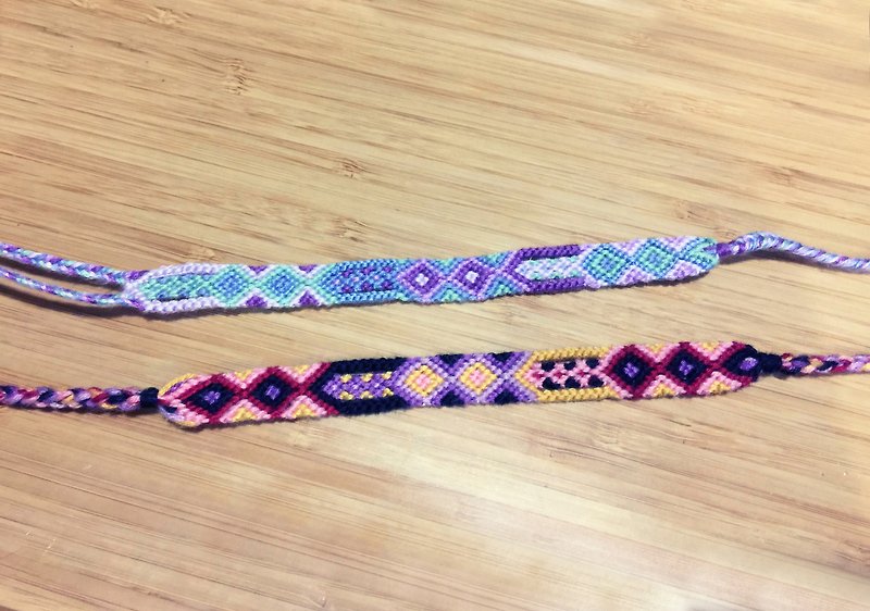 [Caribbean Dream] Imported high-grade Embroidery thread braided bracelet - Bracelets - Other Materials Multicolor