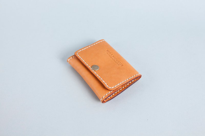 Three-dimensional folding coin purse | leather custom | custom typing | wallet | genuine leather | gift - กระเป๋าใส่เหรียญ - หนังแท้ 