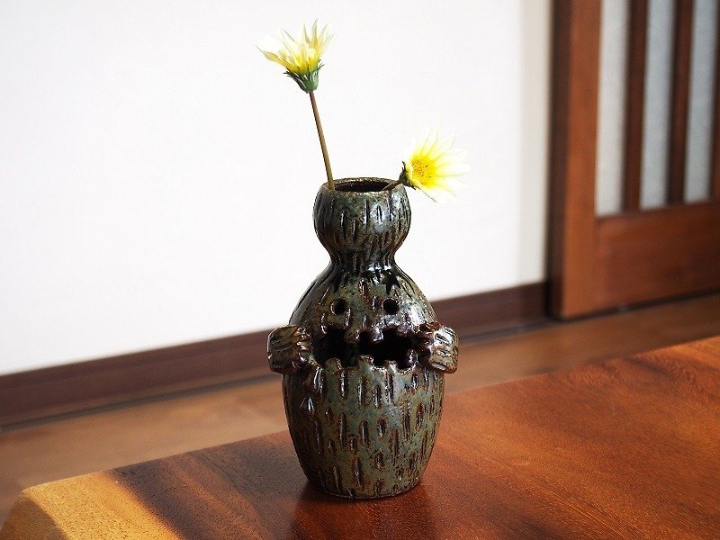 陶器 花瓶 花插 花器  【kimosu】yh-003 - 植栽/盆栽 - 其他材質 綠色