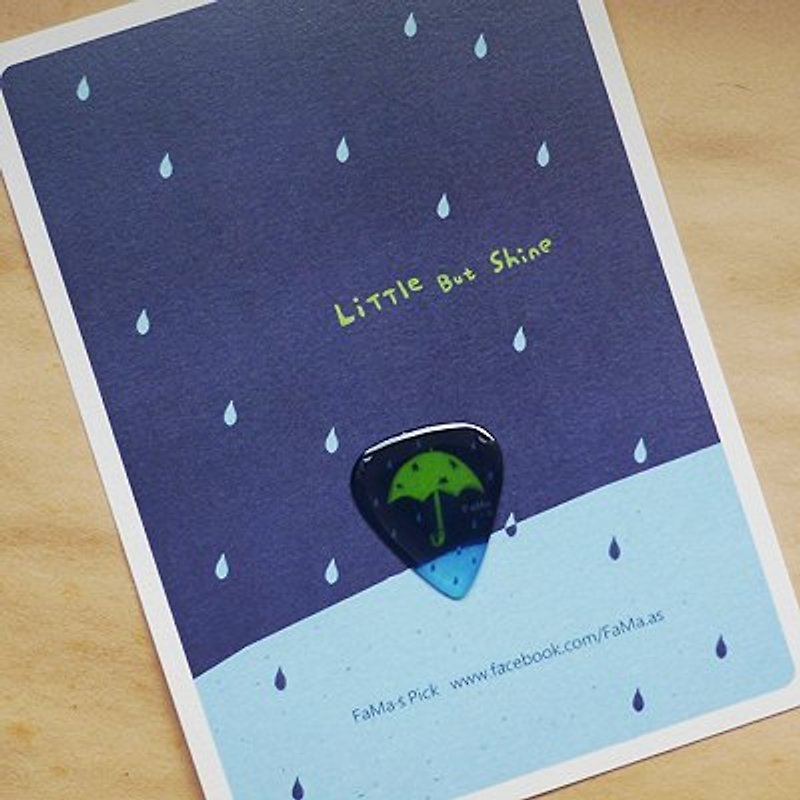 FaMa's Pick Shrapnel Give Me A Umbrella Postcard Set - อุปกรณ์กีตาร์ - เรซิน สีน้ำเงิน