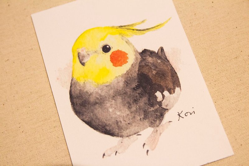 Native cockatiels D [daily] style hand-painted watercolor postcards - การ์ด/โปสการ์ด - กระดาษ 