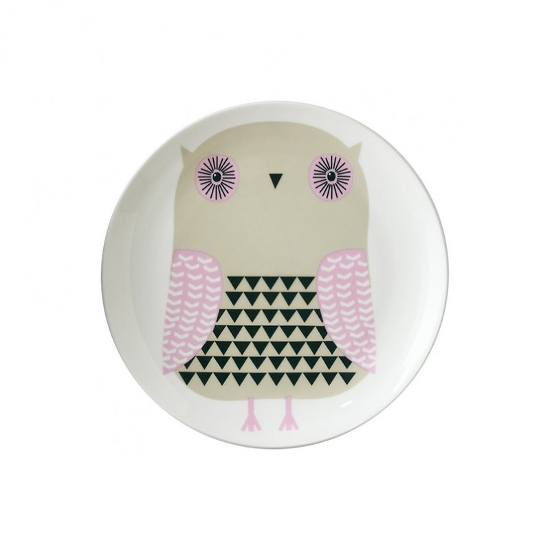 フクロウのボーンチャイナプレート|ドナ・ウィルソン - 皿・プレート - 磁器 ホワイト