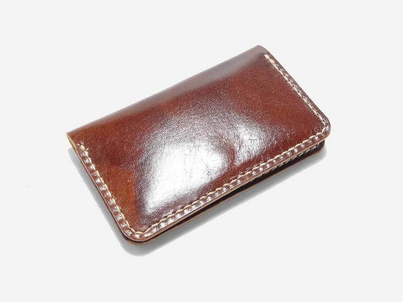 IPPI－經典名片夾－咖啡 真皮／手工 - Card Holders & Cases - Genuine Leather Brown