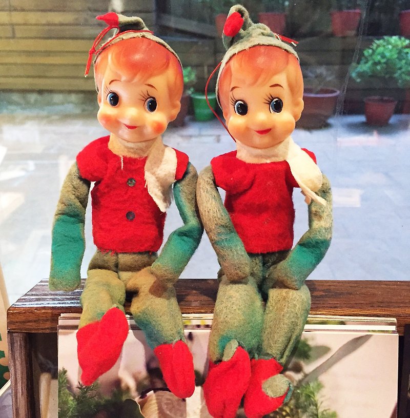 1960s Japanese-made Christmas Elf ELF - ของวางตกแต่ง - วัสดุอื่นๆ สีเขียว