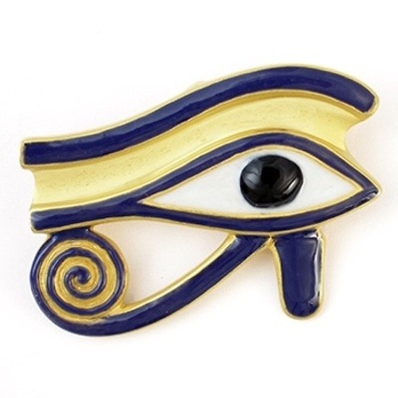 Ancient Egyptian Eye of Horus Pin - Brooches - Other Metals Gold