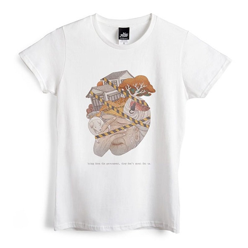 Improper collection - White - Women's T-Shirt - เสื้อยืดผู้หญิง - ผ้าฝ้าย/ผ้าลินิน ขาว