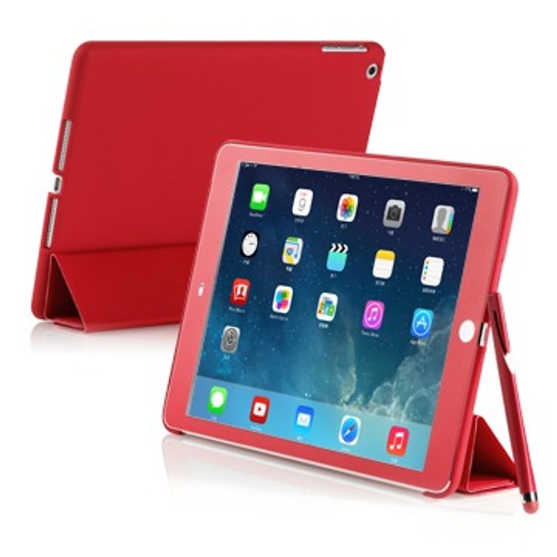 SIMPLE WEAR iPad Air Cover-Mate + dedicated hard shell protective sleeve - Shensui Red (4716779653526) - Other - Other Materials Red