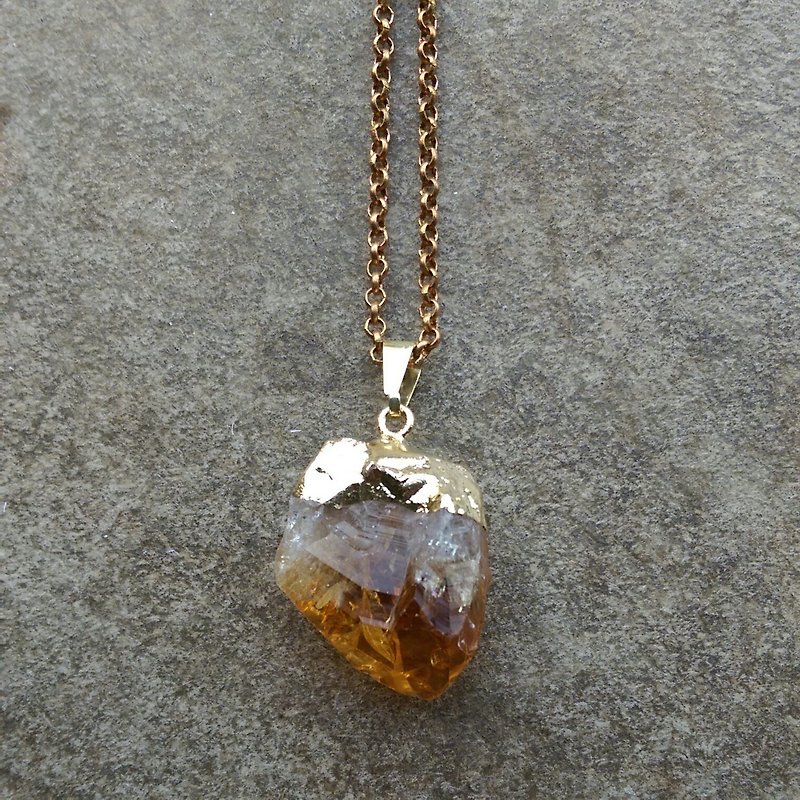黃水晶原礦項鍊 - Necklaces - Gemstone 