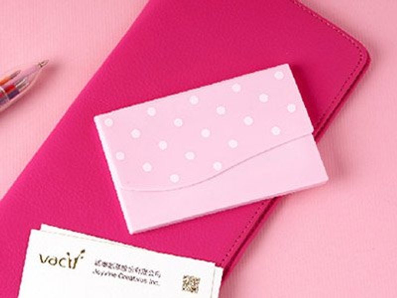Vacii Hello business card holder - Pink - ที่ตั้งบัตร - ซิลิคอน สึชมพู