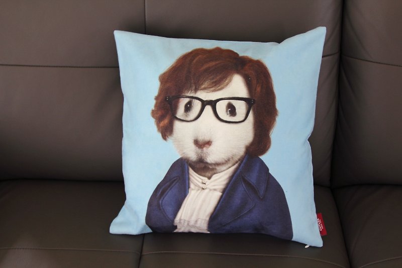 [SUSS] star animal hair pillow cover (Austin Powers Austin Powers dogs.) - Suitable for office / home / gifts / birthday use. Spot free transport - หมอน - ผ้าฝ้าย/ผ้าลินิน สีน้ำเงิน