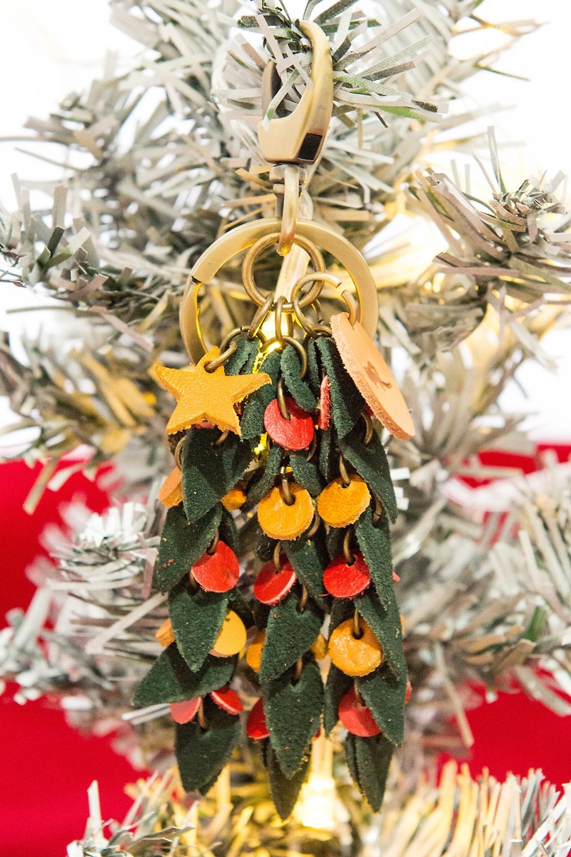 Christmas Tree keychains - ที่ห้อยกุญแจ - หนังแท้ หลากหลายสี