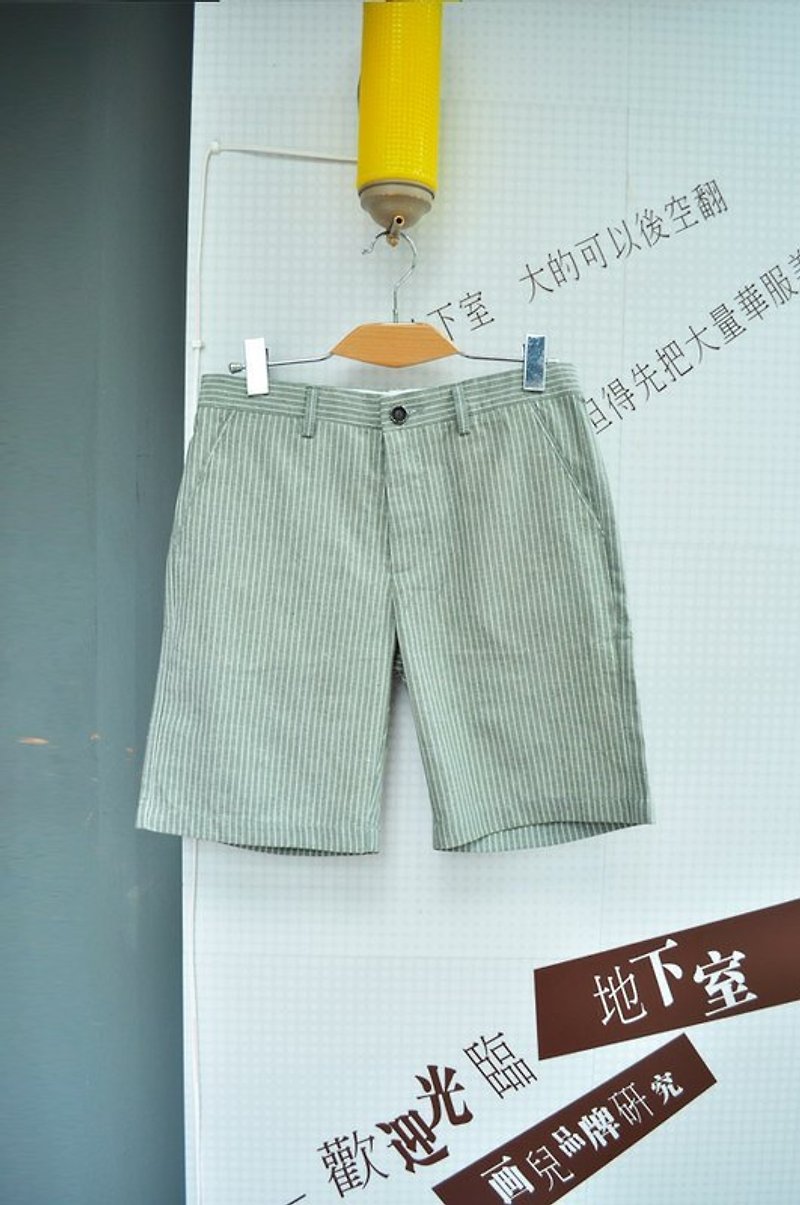 男朋友可以穿這麼帥嗎?只想輕鬆短褲 - 男長褲/休閒褲 - 其他材質 綠色