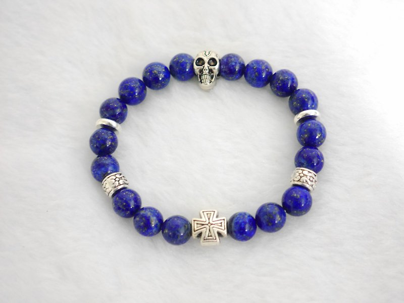 S&A blue lapis lazuli beaded bracelet - Bracelets - Other Materials Blue