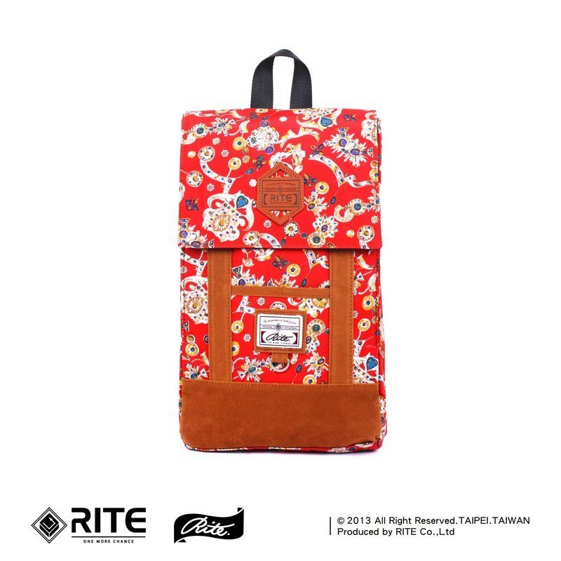 H Satchel｜方形小書包-紅寶石｜ - 側背包/斜背包 - 防水材質 多色