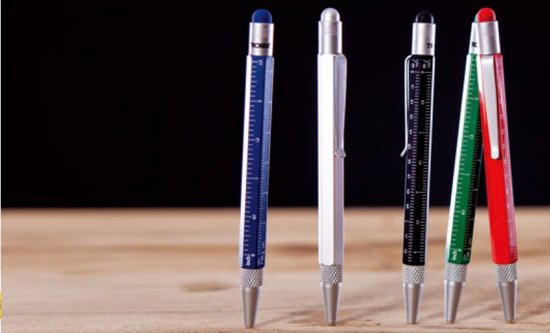 Multitasking ballpoint pen (small) CONSTRUCTION MINI - อุปกรณ์เขียนอื่นๆ - โลหะ สีแดง