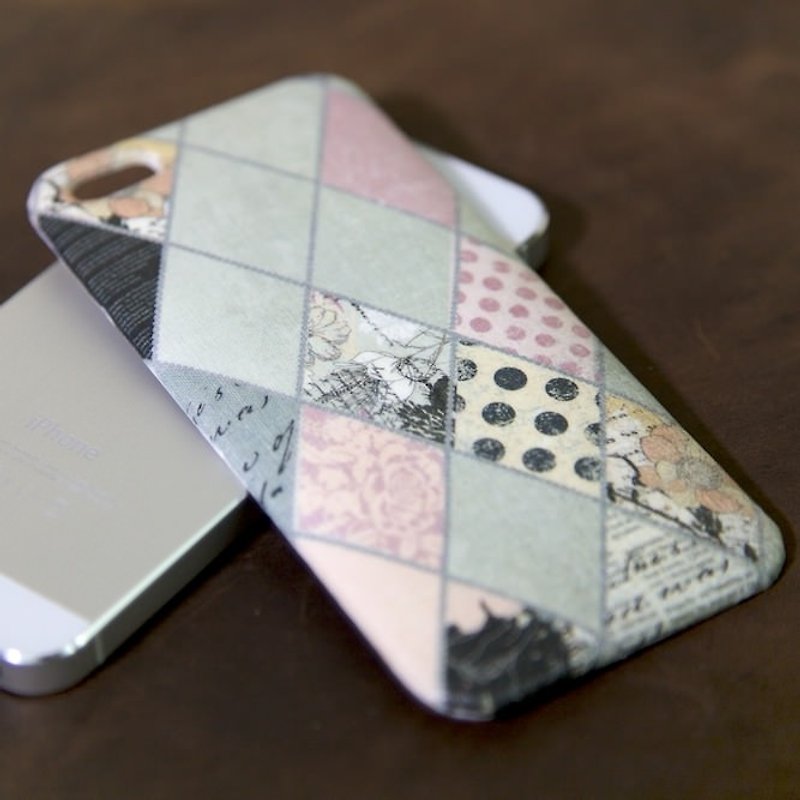 iPhone 5 背包殼：鑽石紳士 - 手機殼/手機套 - 防水材質 灰色