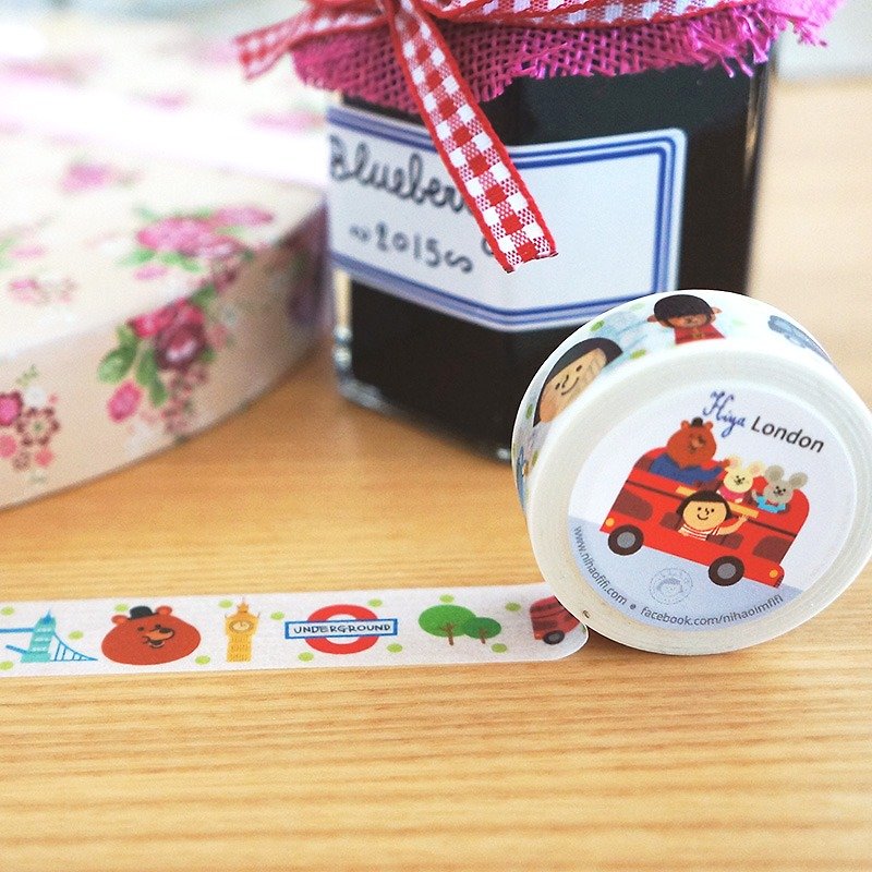 FiFi Japanese Washi Tape / A Little Trip to London - Washi Tape - Paper Multicolor