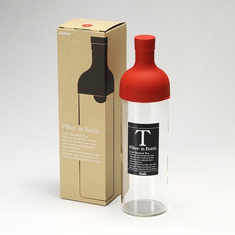 HARIO bottle cold teapot Filter-in-bottle red - ถ้วย - แก้ว สีแดง