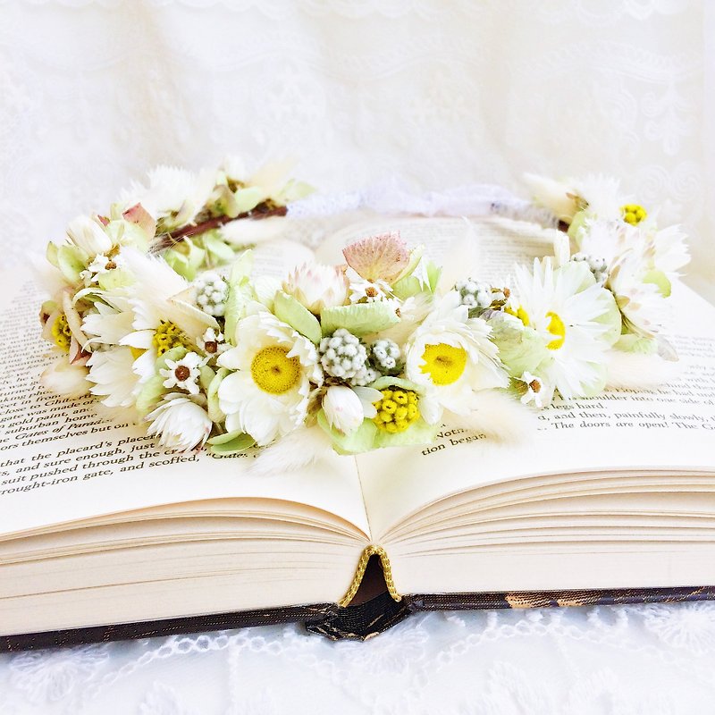 [Affectionate in pure ─ children] dried flower bridal crown wedding photograph small objects wedding buffet wedding outdoor photo - Hair Accessories - Other Materials 
