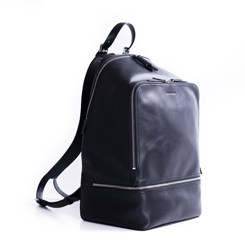 Nigel leather backpack can be embossed with optional color - Backpacks - Genuine Leather Multicolor