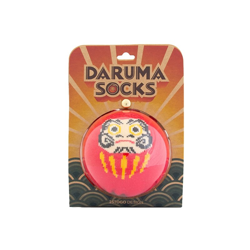 DARUMA SOCKS_Dharma tumbler ball socks_Lucky - ถุงเท้า - วัสดุอื่นๆ สีแดง