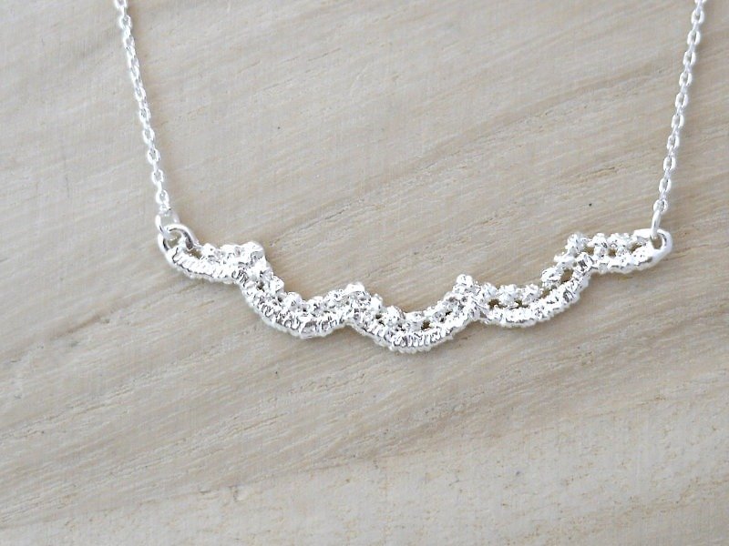 [Jin Xia Lin‧ Jewelry] Waltz Lace Sterling Silver Necklace - Necklaces - Other Metals 