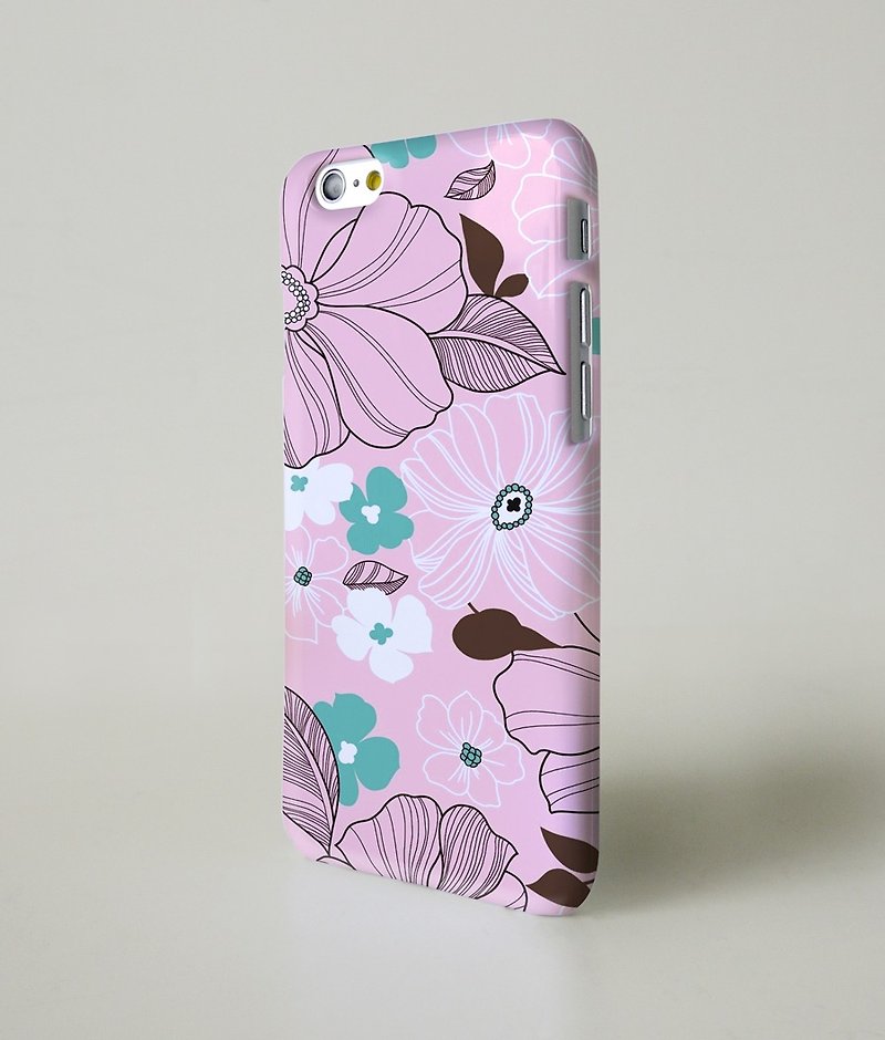 Vintage pink floral pattern 04 3D Full Wrap Phone Case, available for  iPhone 7, iPhone 7 Plus, iPhone 6s, iPhone 6s Plus, iPhone 5/5s, iPhone 5c, iPhone 4/4s, Samsung Galaxy S7, S7 Edge, S6 Edge Plus, S6, S6 Edge, S5 S4 S3  Samsung Galaxy Note 5, Note 4,  - Phone Cases - Plastic 