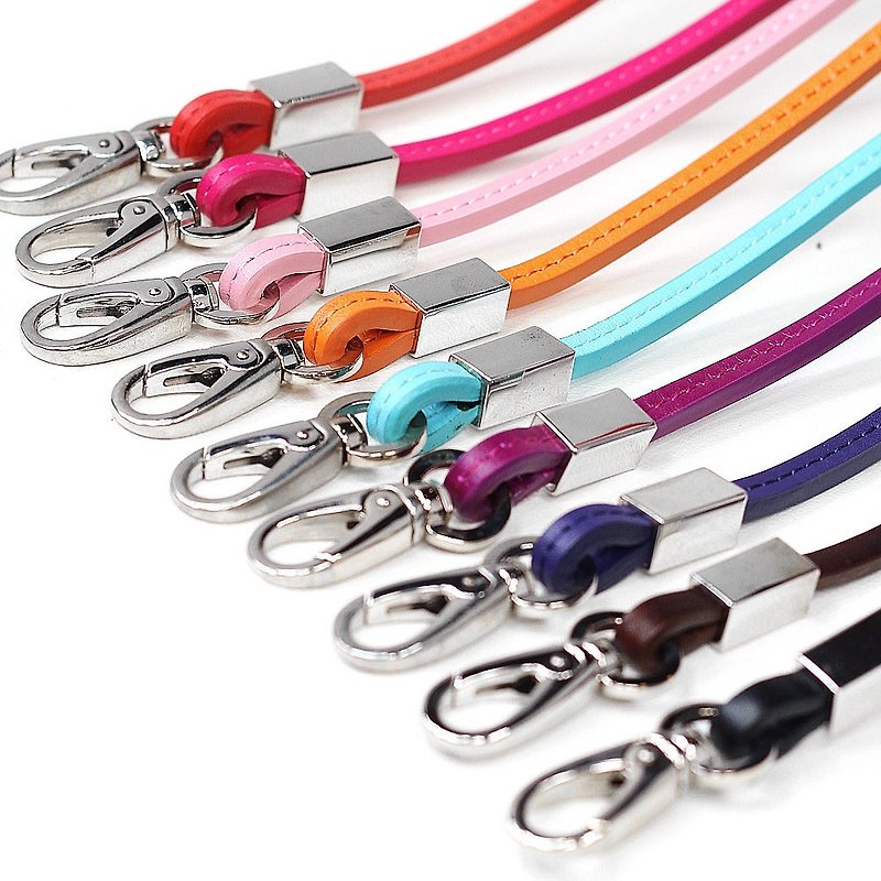 【CHIC DOG】Leather leather drawstring Cowhide feel drawstring - Collars & Leashes - Genuine Leather Multicolor
