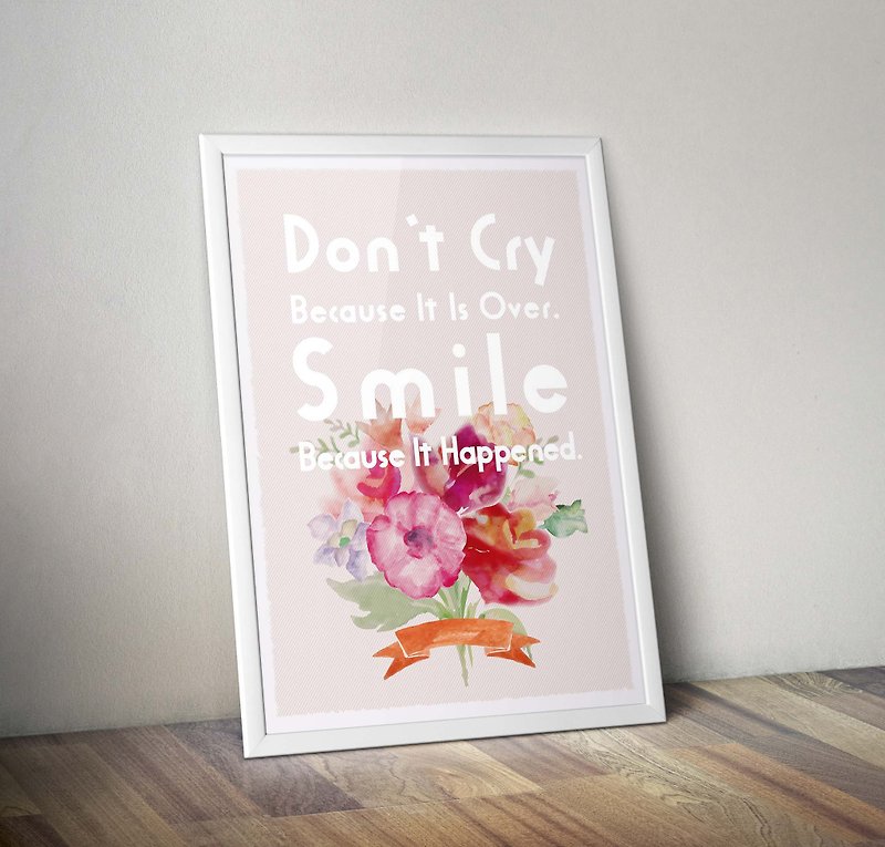 Encourage_Don't Cry, and Smile - Posters - Paper Pink