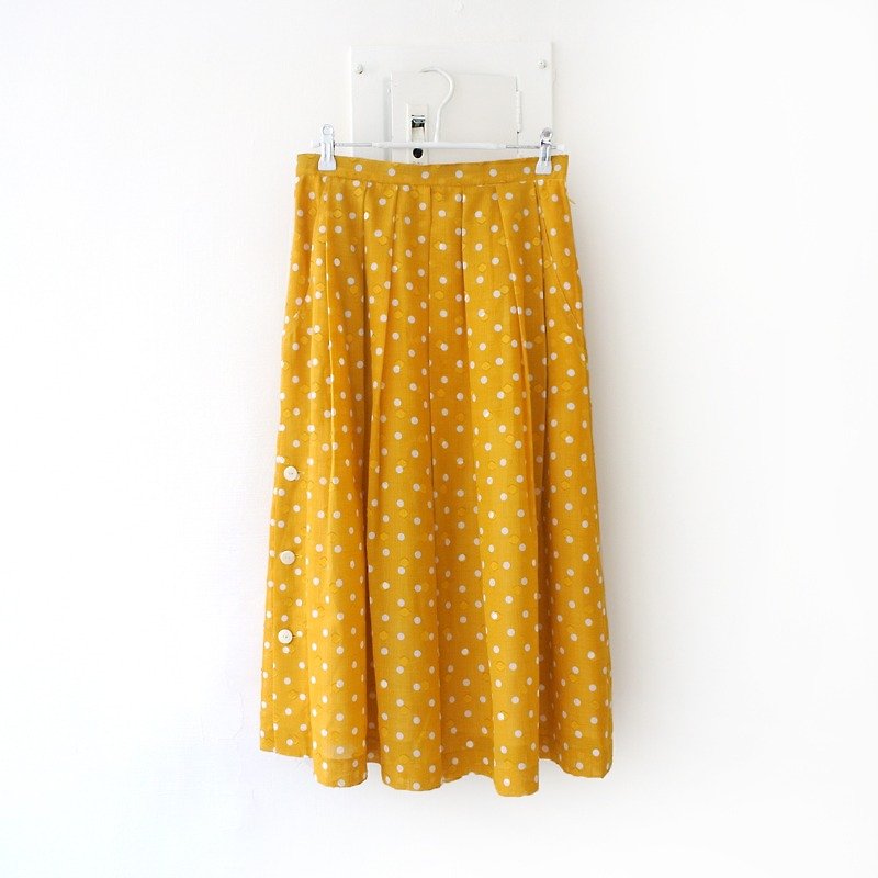│Slowly│ retro cute little vintage skirt │vintage. Forest retro. British Literature and Art. Japanese girl. Classical - Skirts - Other Materials Yellow