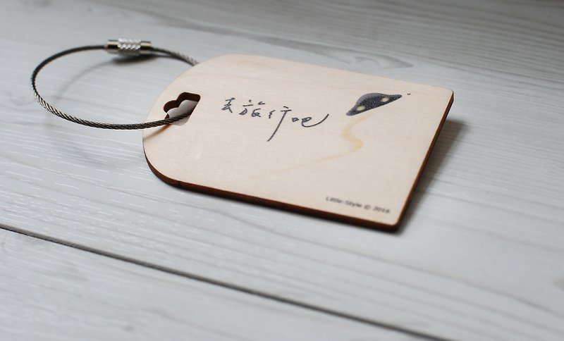 Luggage Tags - Go Travel - Luggage Tags - Wood White