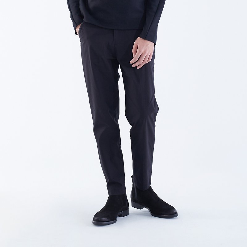 TRAN - neat Slim trousers - กางเกงขายาว - วัสดุอื่นๆ สีดำ