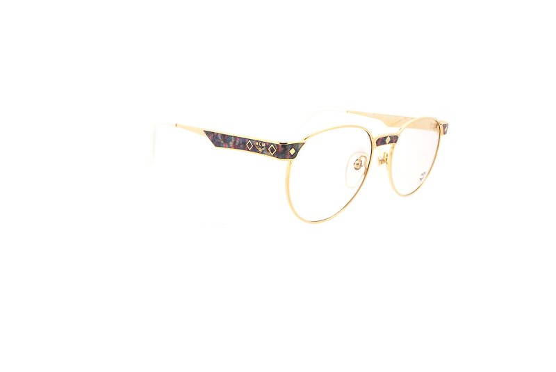 可加購平光/度數鏡片 MCM München 31 80年代德國製古董眼鏡 - 眼鏡/眼鏡框 - 其他金屬 金色