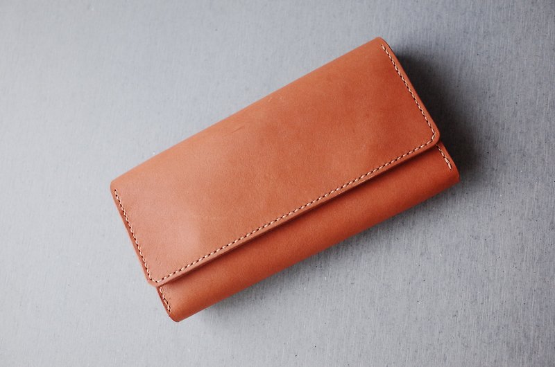[Year-end benefits] 30% off double magnetic buckle long bag - Pencil Cases - Genuine Leather Gold