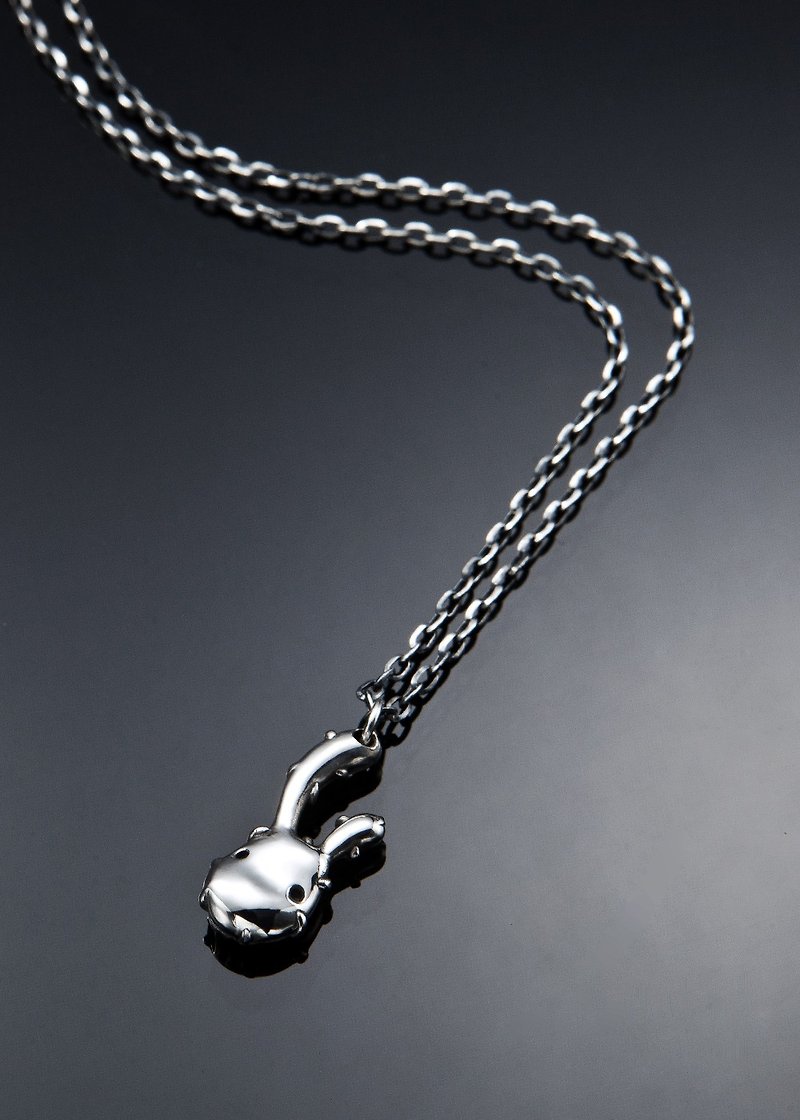 Double-sided RockRabbit Pendant | Rock Rabbit Pendant - Necklaces - Sterling Silver Silver