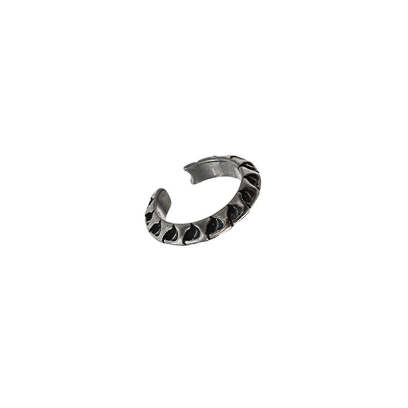 Recovery Snake Bone Ring (Ancient Silver) - แหวนทั่วไป - โลหะ สีเงิน