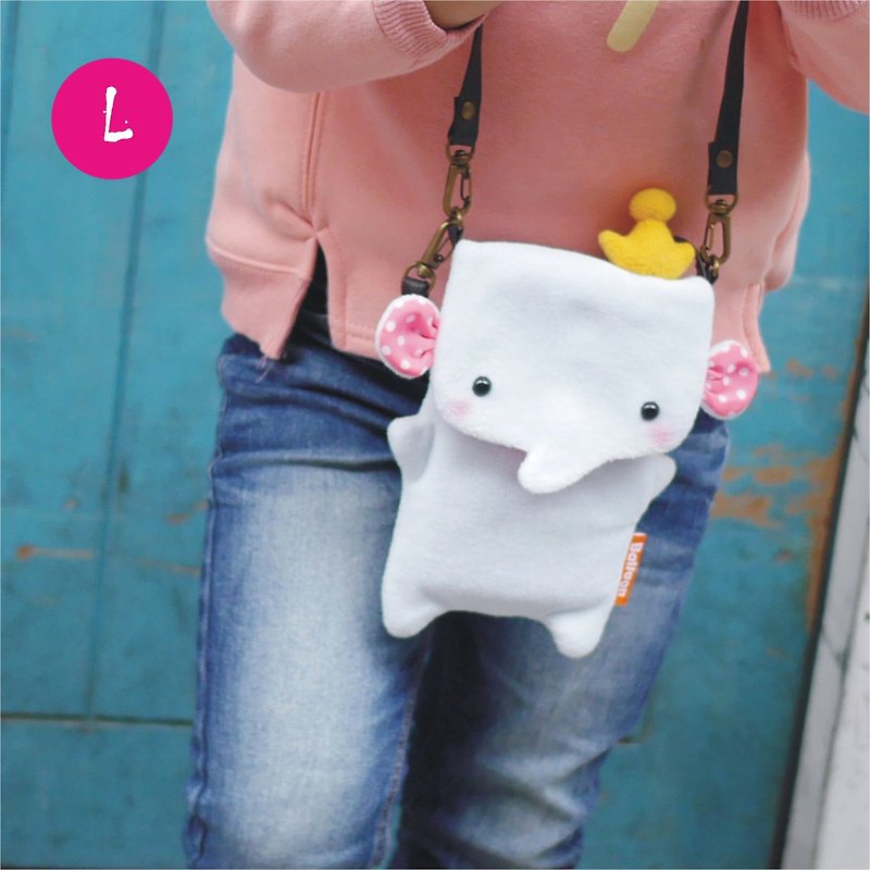 "Balloon" Phone Case-Crown Elephant (Large Style) - Camera Bags & Camera Cases - Other Materials White