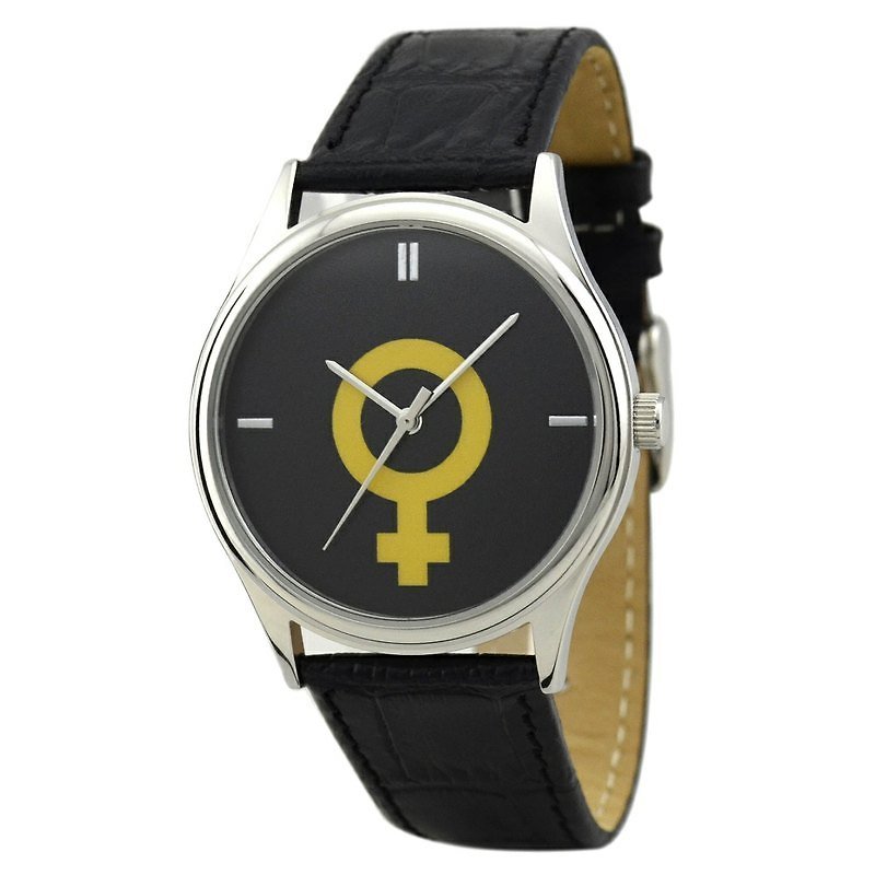 Woman Symbol Watch - นาฬิกาผู้ชาย - โลหะ สีดำ