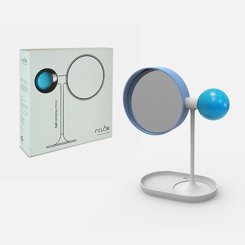 Ball Tabletop Mirror (Blue/blue/white) - อื่นๆ - โลหะ หลากหลายสี