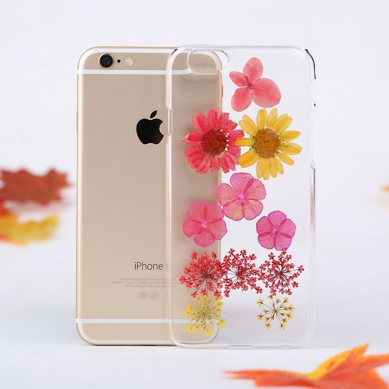 iPhone 6s 手機套 手工製作 押花 iPhone手機保護套 Samsung手機保護殼 Clear iPhone Case Samsung Case - 手機殼/手機套 - 植物．花 多色