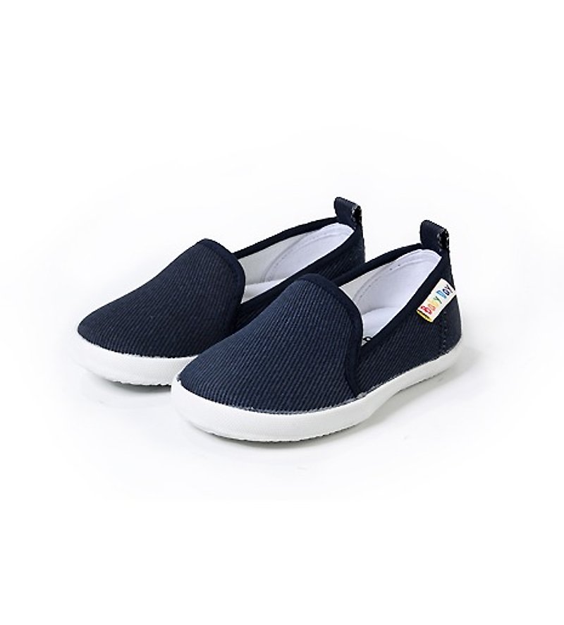 "Baby Day" comfortable and simple parent-child casual shoes dark blue children's shoes parent-child shoes - รองเท้าเด็ก - วัสดุอื่นๆ ขาว