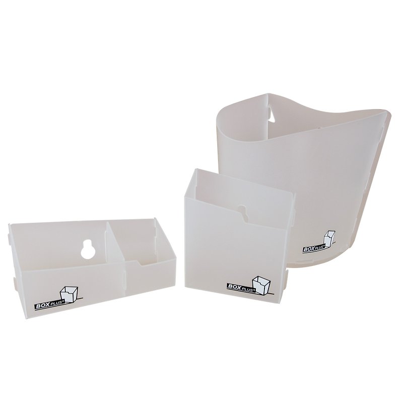 BOX PLUS三件組 - 居家收納/收納盒/收納用品 - 塑膠 白色