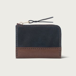 コントラストカラーのジッパークリップ/小銭入れ/財布 - ディープシーブルー