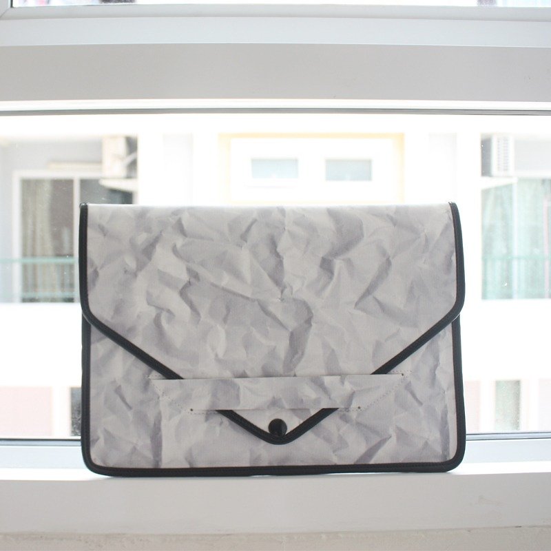 Paper clutch Bag - Other - Genuine Leather White