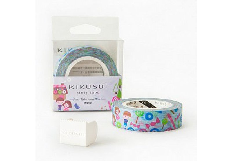 Kikusui KIKUSUI story tape and paper tape fairy witch series - Candy - Washi Tape - Paper Blue